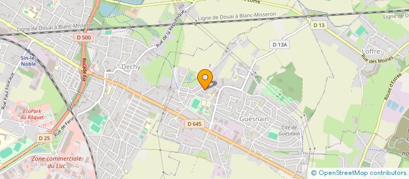 localisation de l'entreprise SCI BONNE MAILLE  GUESNAIN