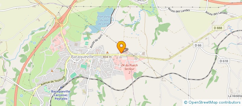 localisation de l'entreprise SCI BONNEFIS IMMOBILIER  BARAQUEVILLE