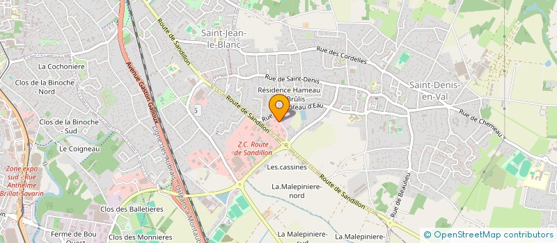 localisation de l'entreprise SCI BONNET OUAGUENOUNI à SAINT-DENIS-EN-VAL