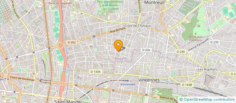 localisation de l'entreprise SCI BOOTS à MONTREUIL