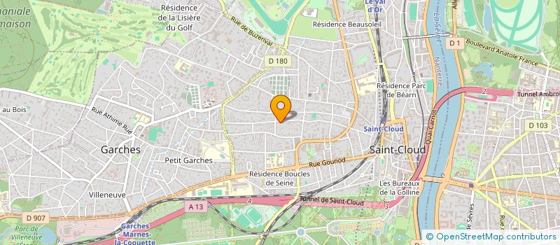 localisation de l'entreprise SCI BORA LEAGE à SAINT-CLOUD