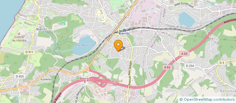 localisation de l'entreprise SCI BORDAGUI à BIARRITZ