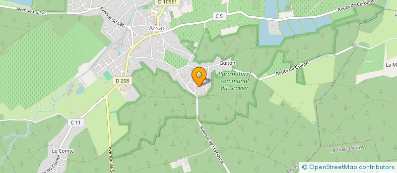 localisation de l'entreprise SCI BORDEAUX STUDIOS  ARSAC