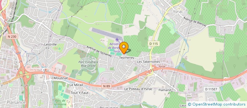 localisation de l'entreprise SCI BORDELAISE D'IMMOBILIER  YVRAC