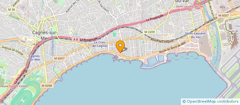 localisation de l'entreprise SCI BORDEROUGE à CAGNES SUR MER