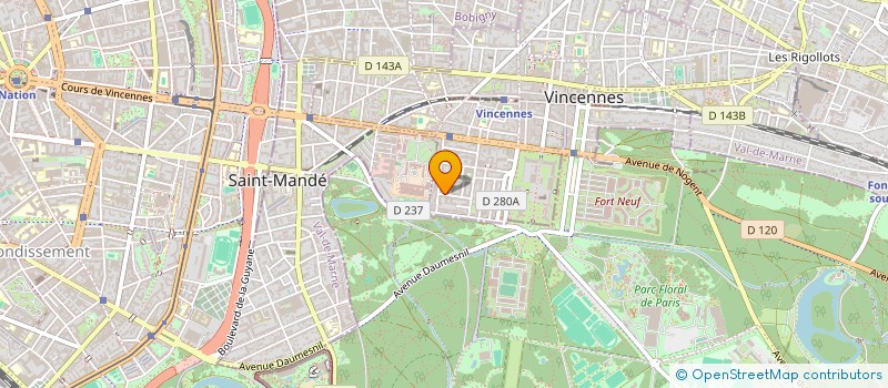 localisation de l'entreprise SCI BOREKAS à VINCENNES