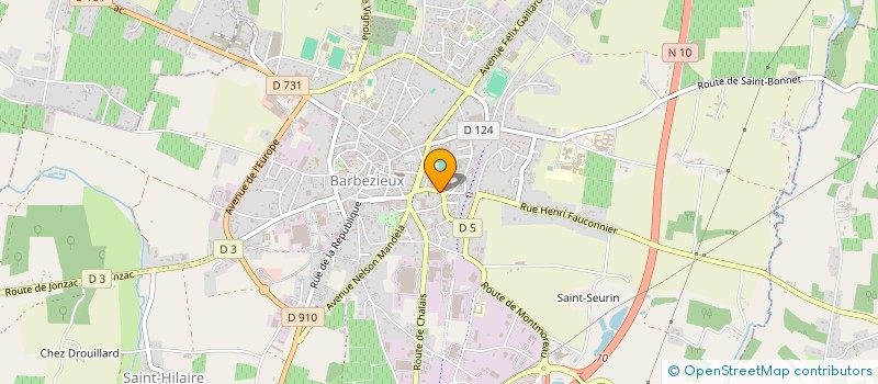 localisation de l'entreprise SCI BORETI  BARBEZIEUX-SAINT-HILAIRE