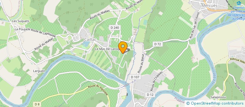 localisation de l'entreprise SCI BORIE DE GLANDIN  CAILLAC