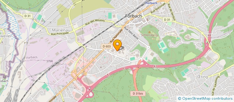 localisation de l'entreprise SCI BOROTO  FORBACH