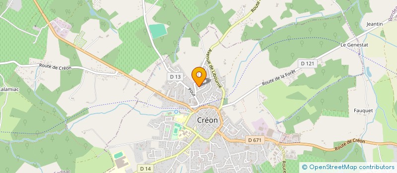 localisation de l'entreprise SCI BOS  CREON