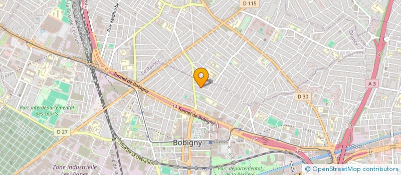 localisation de l'entreprise SCI BOSOLEIL  BOBIGNY