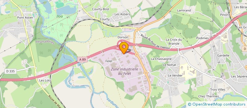 localisation de l'entreprise SCI BOSPHORUS  THIERS