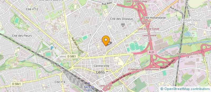 localisation de l'entreprise SCI BOSSAL  LENS