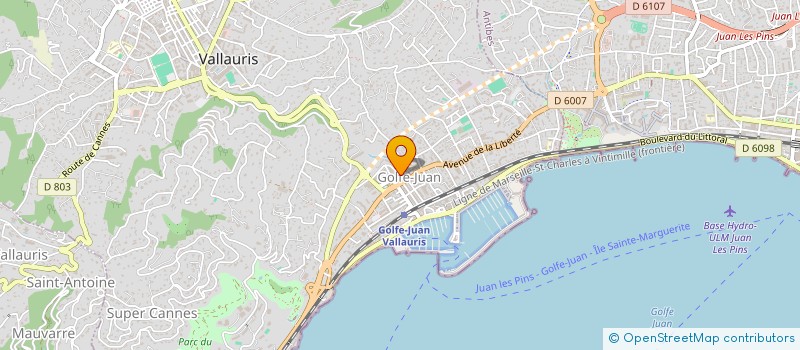 localisation de l'entreprise SCI BOSSI à VALLAURIS