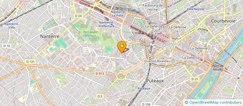 localisation de l'entreprise SCI BOSSIO  NANTERRE