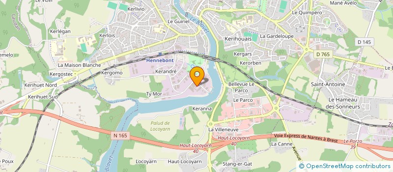 localisation de l'entreprise SCI BOTCALPIR  HENNEBONT