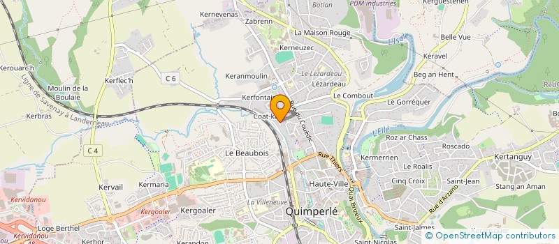 localisation de l'entreprise SCI BOUBAEVA  QUIMPERLE