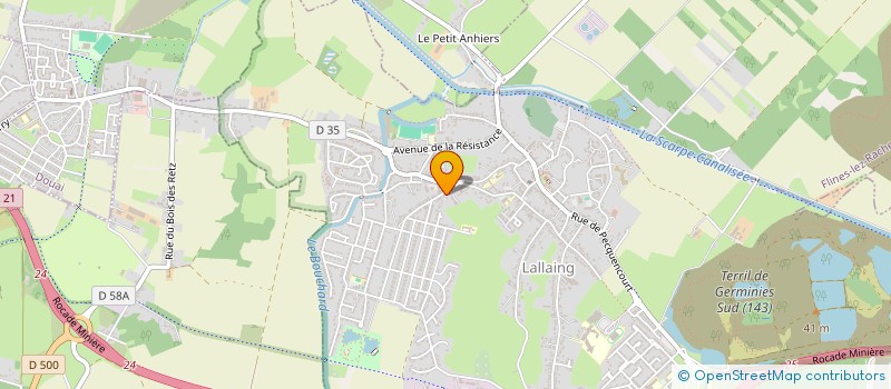 localisation de l'entreprise SCI BOUCHE RMKE  LALLAING