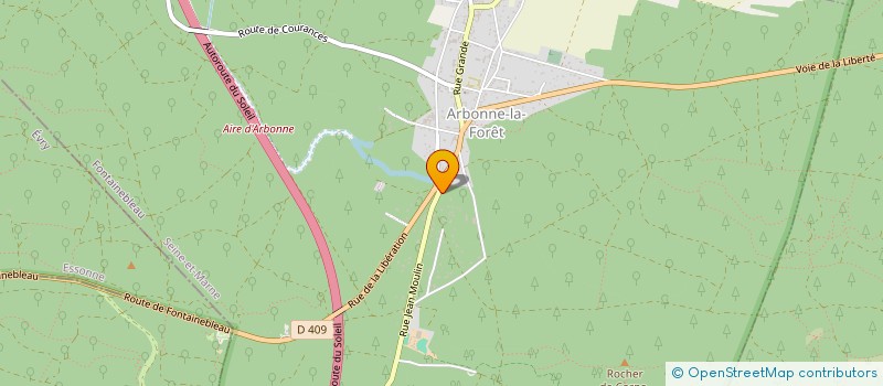 localisation de l'entreprise SCI BOUCHERIE  ARBONNE-LA-FORET