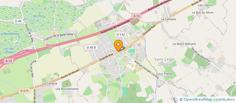 localisation de l'entreprise SCI BOUCHERIE DE DOZULE à DOZULE