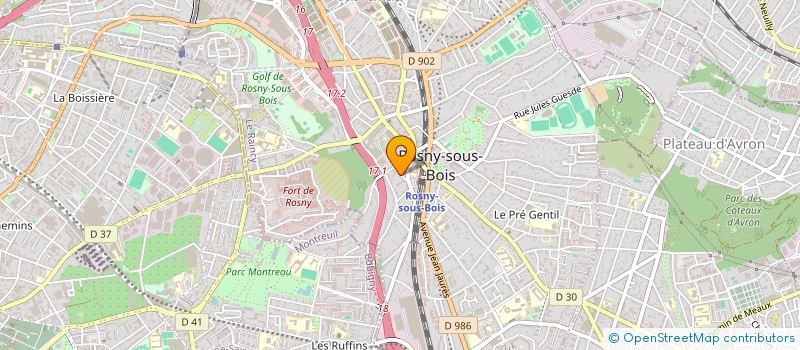 localisation de l'entreprise SCI BOUCHY CORP à ROSNY-SOUS-BOIS