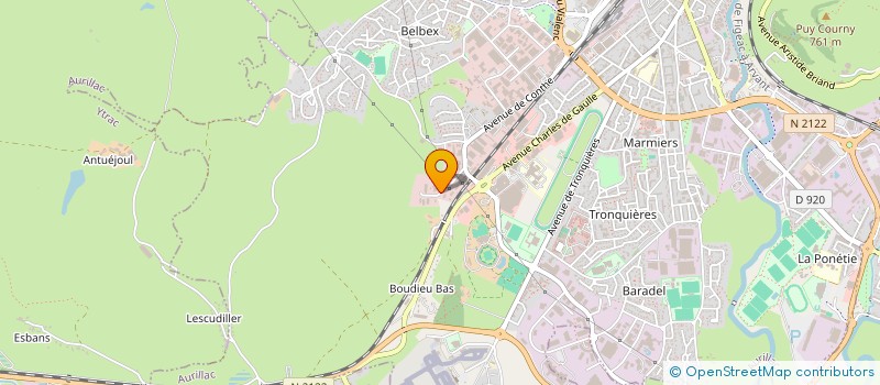 localisation de l'entreprise SCI BOUDIEU à AURILLAC
