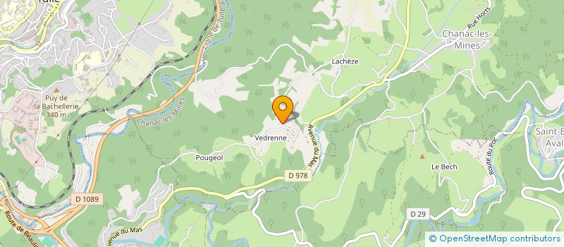 localisation de l'entreprise SCI BOUDRAA  CHANAC-LES-MINES