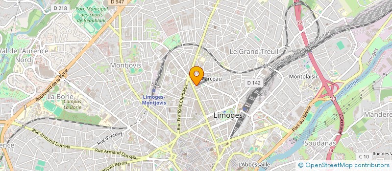 localisation de l'entreprise SCI BOUGAINVILLE 10 à LIMOGES