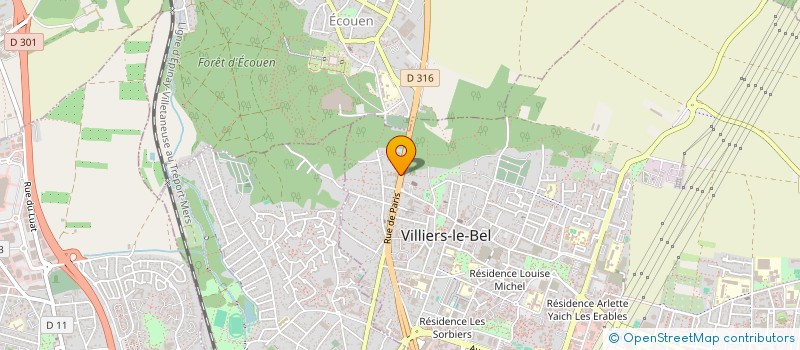 localisation de l'entreprise SCI BOUHRIA  VILLIERS LE BEL