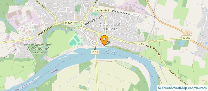 localisation de l'entreprise SCI BOUIN à CHATEAUNEUF-SUR-LOIRE