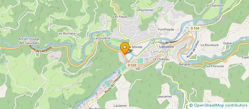 localisation de l'entreprise SCI BOUIT REYNE  LAMASTRE