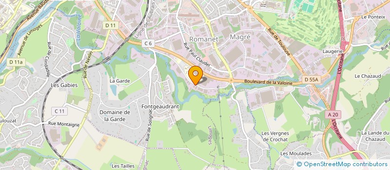 localisation de l'entreprise SCI BOULAINES à LIMOGES