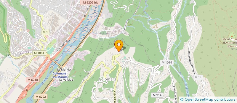 localisation de l'entreprise SCI BOULANGERIES DE NICE  COLOMARS