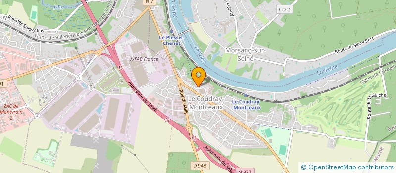 localisation de l'entreprise SCI BOULANGILIERE COUDRAY  LE COUDRAY-MONTCEAUX