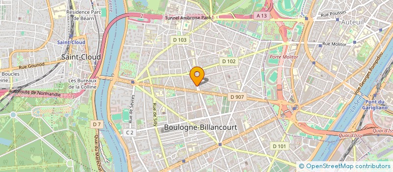 localisation de l'entreprise SCI BOULBI à BOULOGNE-BILLANCOURT