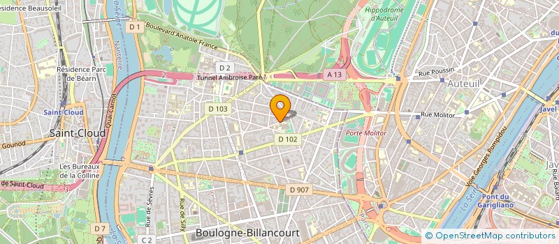 localisation de l'entreprise SCI BOULOGNE ESCUDIER à BOULOGNE-BILLANCOURT