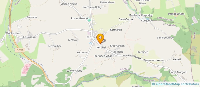 localisation de l'entreprise SCI BOULZENNEC  MOTREFF