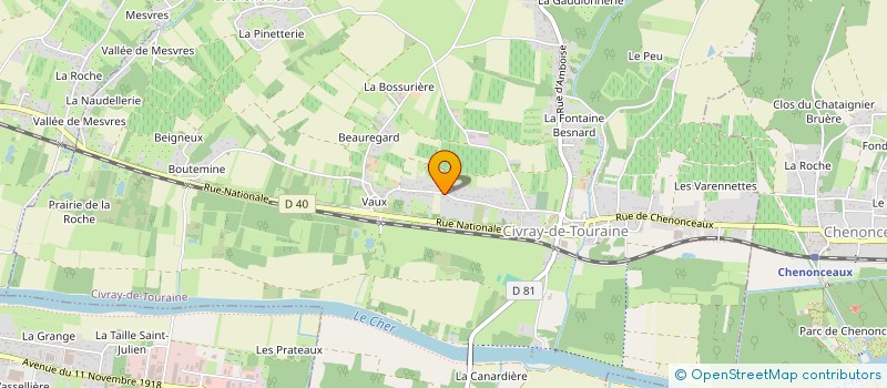 localisation de l'entreprise SCI BOURBONNAIS  CIVRAY-DE-TOURAINE