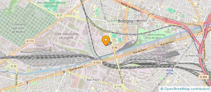 localisation de l'entreprise SCI BOURDELLE  BOBIGNY