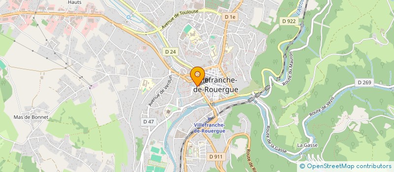 localisation de l'entreprise SCI BOURGADE  VILLEFRANCHE-DE-ROUERGUE