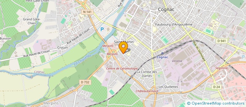 localisation de l'entreprise SCI BOURGELAT à COGNAC