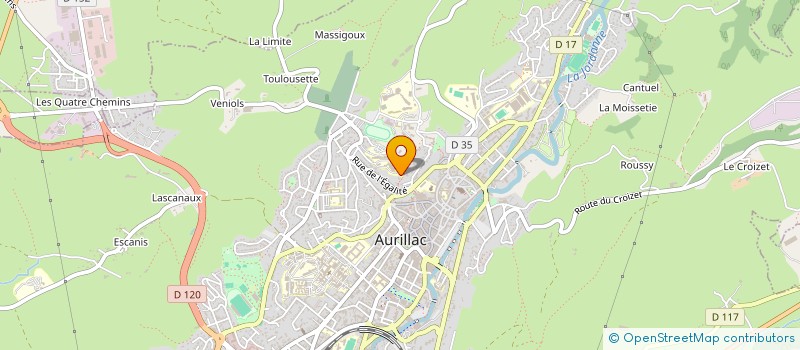localisation de l'entreprise SCI BOURGEOIS à AURILLAC