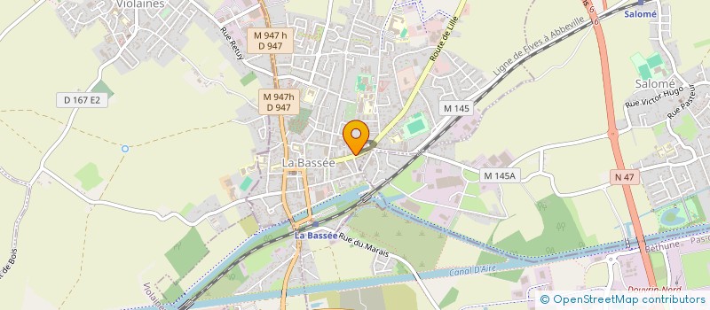 localisation de l'entreprise SCI BOURGEOIS  LA BASSEE