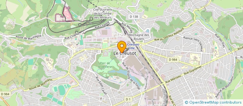 localisation de l'entreprise SCI BOURGOGNE MEDITERRANEE à LE CREUSOT