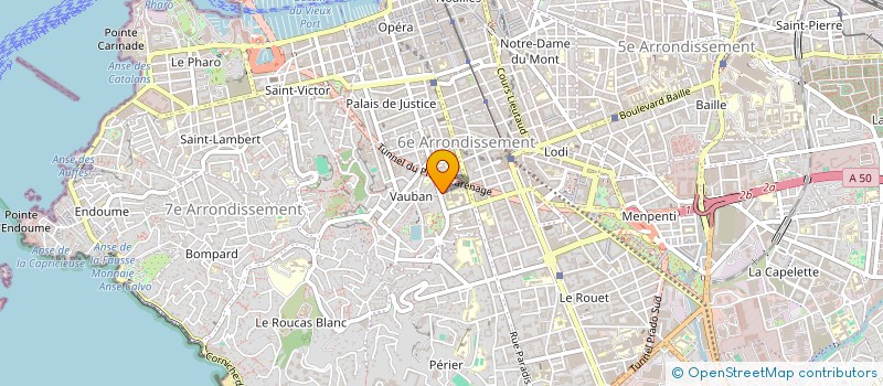 localisation de l'entreprise SCI BOURGOGNE RISOUL à MARSEILLE 6EME