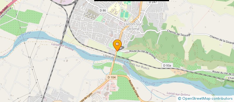 localisation de l'entreprise SCI BOURGOGNE ROUSSEAU  LIVRON-SUR-DROME