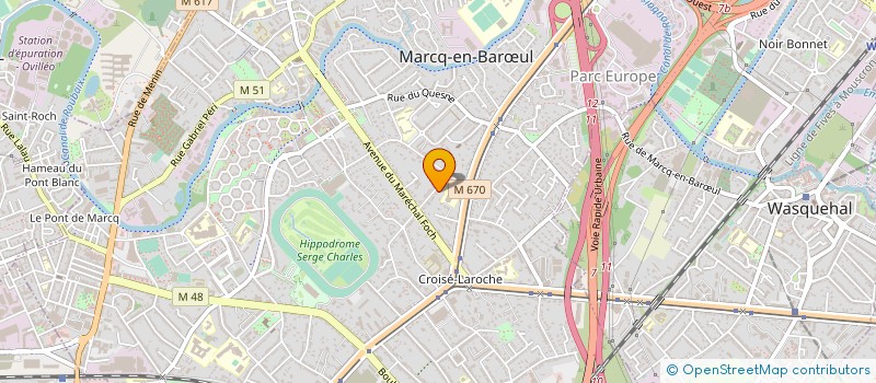 localisation de l'entreprise SCI BOURGOIS CROIX NIVERT à MARCQ-EN-BARŒUL
