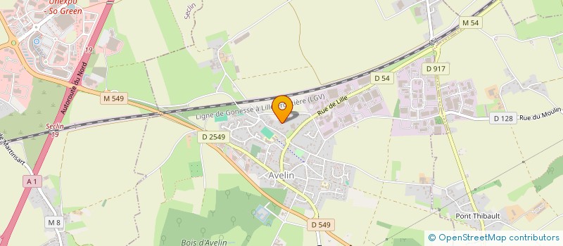 localisation de l'entreprise SCI BOURGOIS-LANDEAU  AVELIN