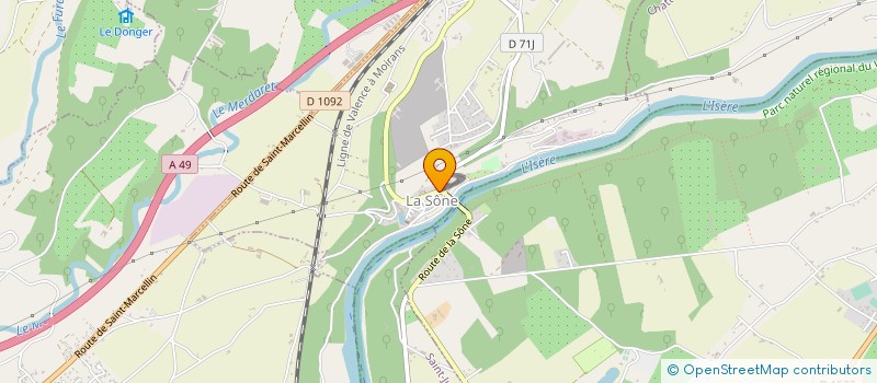 localisation de l'entreprise SCI BOURIGAULT  LA SONE