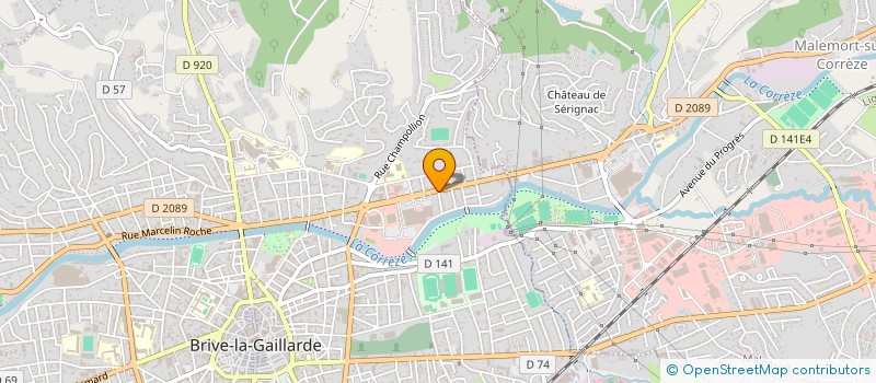 localisation de l'entreprise SCI BOURLAUREN  BRIVE LA GAILLARDE